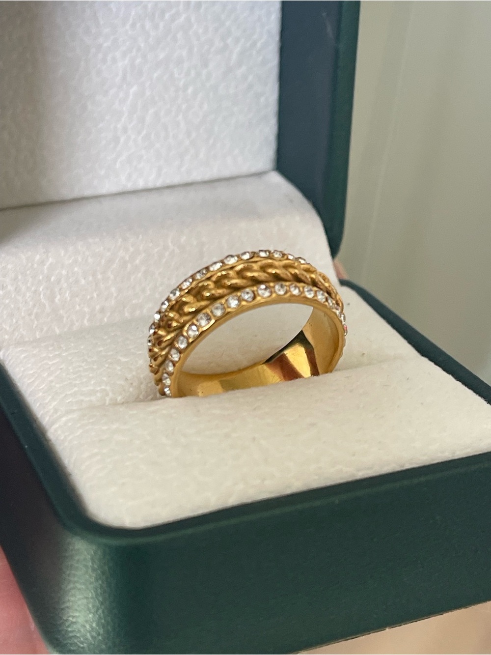 18K Gold Plated Pave Stackable Ring Set - Waterproof